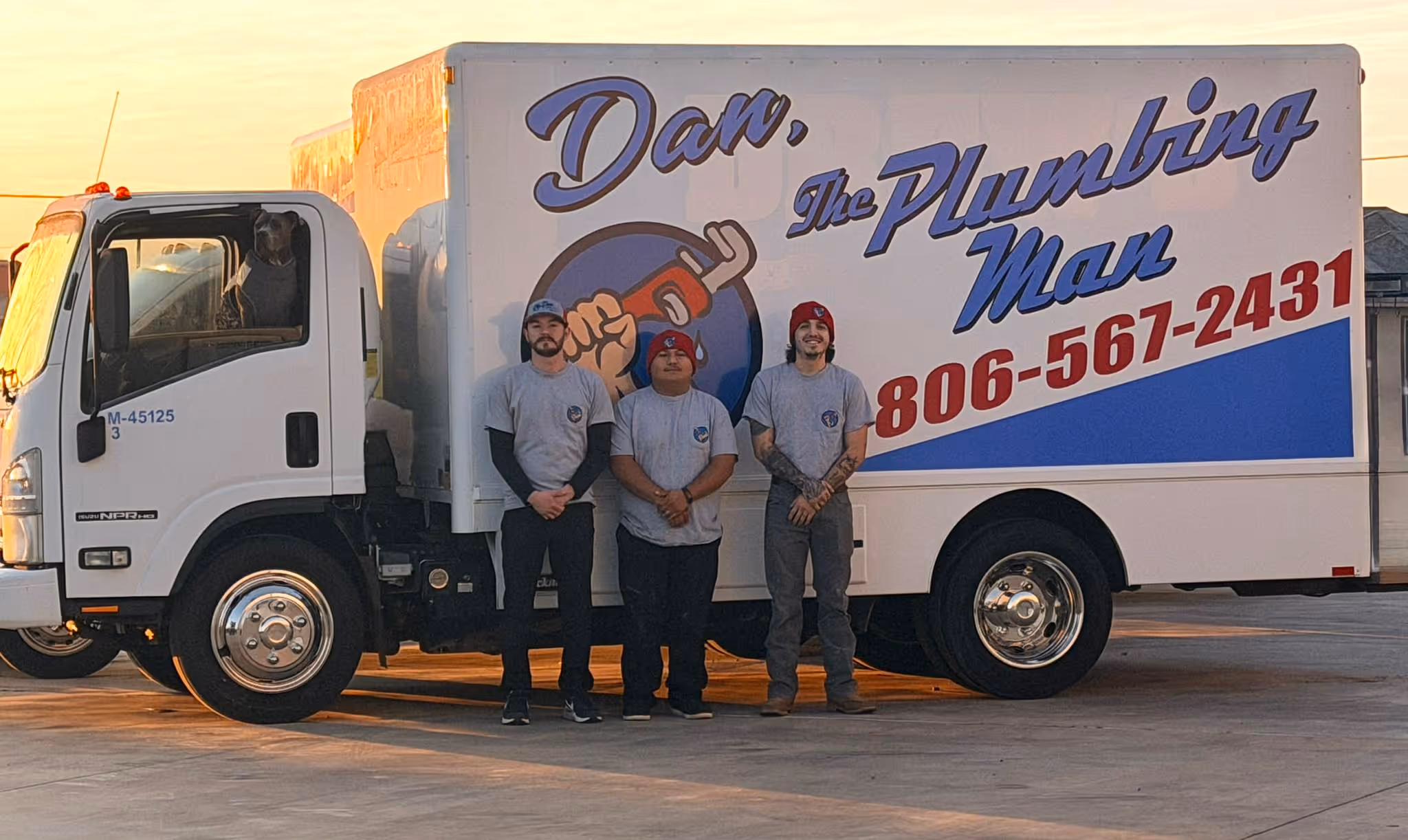 Group photo of Dan the plumbing man in Amarillo Texas